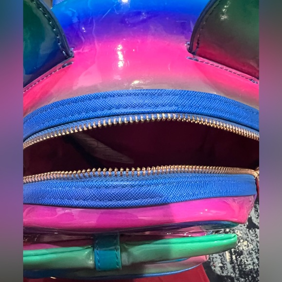 Loungefly/Disney Minnie Mouse multi color stripped mini backpack - Picture 10 of 12